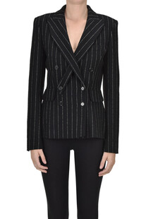 Pinstriped wool-blend blazer Moschino Couture