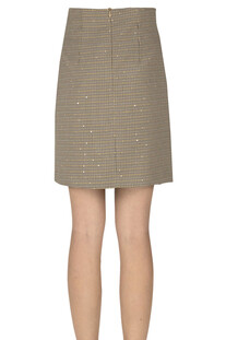 Hound's tooth print mini skirt Relish