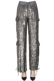 Sequined cargo trousers P.A.R.O.S.H.