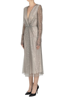 Abito con paillettes e perline Semicouture