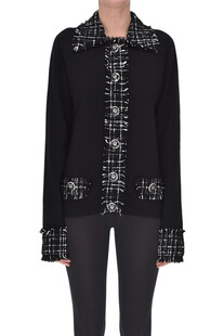 Giacca in maglia con inserti in tweed Dolce & Gabbana