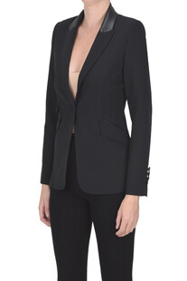 Eco-leather inserts blazer Nenette