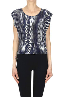 Top in crepè di seta Grifoni