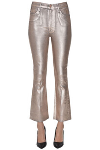 The Hustler Ankle Fray metallic effect jeans Mother