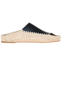 Ciabatte in pelle con rafia Paloma Barcelò