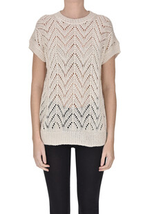 Cut-out knit pullover with sequins Peserico