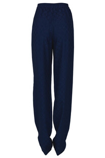 Designer logo print satin trousers Elisabetta Franchi