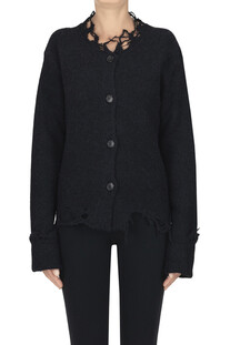 Used effect trims cardigan Haikure
