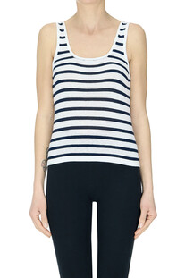 Tank top in maglia a righe Be You