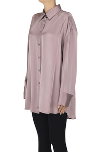 Maxi camicia in satin Semicouture