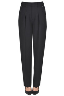 Pantaloni con occhielli in metallo Dondup