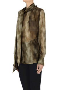Blusa in seta animalier Elisabetta Franchi