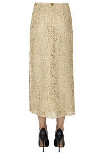 Metallic effect knit pencil skirt Twinset U&B