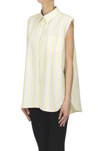 Camicia a righe senza maniche Aspesi