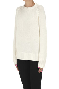 Rounded neckline cashmere pullover Clouds