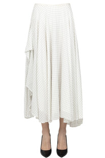 Checked print asymmetric skirt Marc Le Bihan