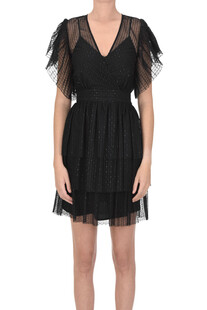 Sequined tulle mini dress Twinset Milano