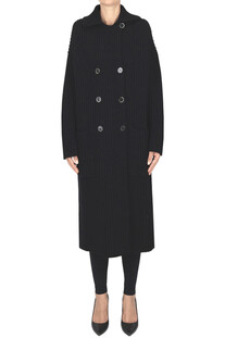 Cappotto in maglia a coste Semicouture