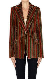 Blazer New Sofia in velluto a righe Kiltie