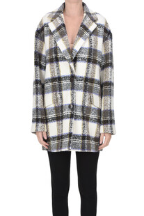 Checked print coat Purotatto