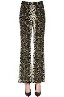 Reptile print velvet trousers Slowear