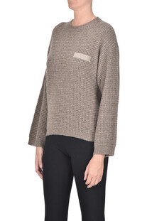 Pullover in maglia intrecciata Purotatto