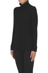 Ribbed cashmere turtleneck pullover  Verybusy