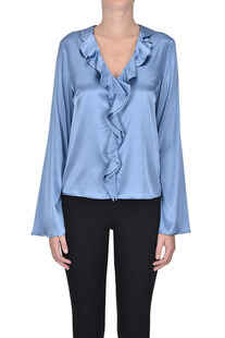 Ruched silk blouse Camicetta Snob