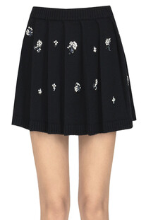 Minigonna Cyrus in maglia con strass Simkahi