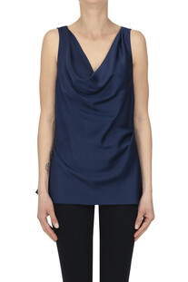 Top drappeggiato in satin Simkahi