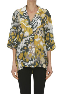 Camicia in viscosa e seta stampata Guglielminotti