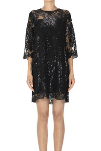 Sequined lace dress Semicouture