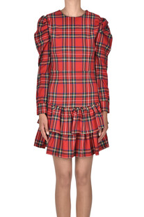 Abito stampa tartan Bucle