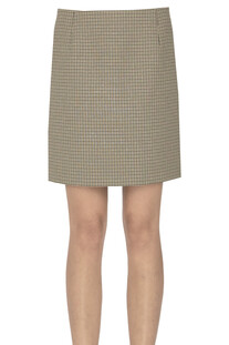 Micro checked print mini skirt N°21