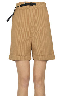 Shorts in seersucker a righe White Sand