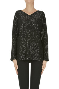 Sequined tulle t-shirt SHIRT C-ZERO