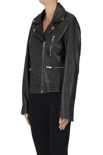 Biker in pelle effetto invecchiato MKT Studio