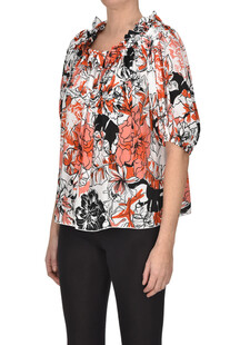 Blusa in viscosa floreale Shi.RT Milano