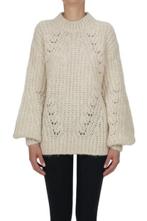 Chunky alpaca-blend knit pullover Seafarer