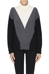 Pullover dolcevita color block  Jucca