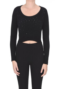 Embellished cropped pullover Nenette