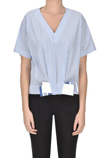 Blusa in cotone a righe Shi.RT Milano