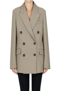 Blazer doppiopetto stampa micro check N°21