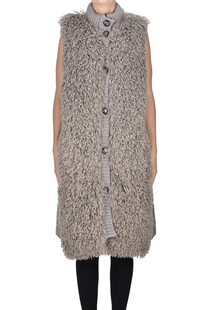Gilet in piumino eco-friendly con pelliccia  D.Exterior