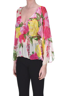 Flower print chiffon blouse Blugirl