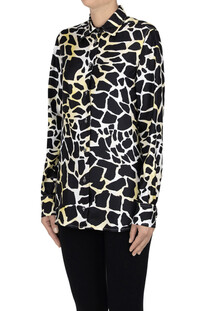 Camicia in seta stampa animalier Maliparmi