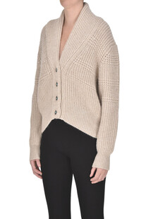 Ribbed alpaca knit cardigan Fortela