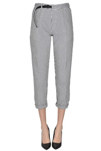 Marylin striped trousers White Sand