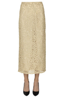 Metallic effect knit pencil skirt Twinset U&B