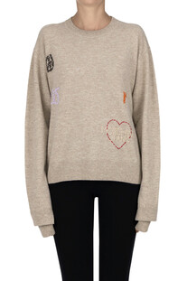 Pullover con ricami Moschino Jeans